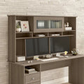 72W-Aufsatzschrank für den Schreibtisch mit geriffelter Glastür - 72x12x36 in.