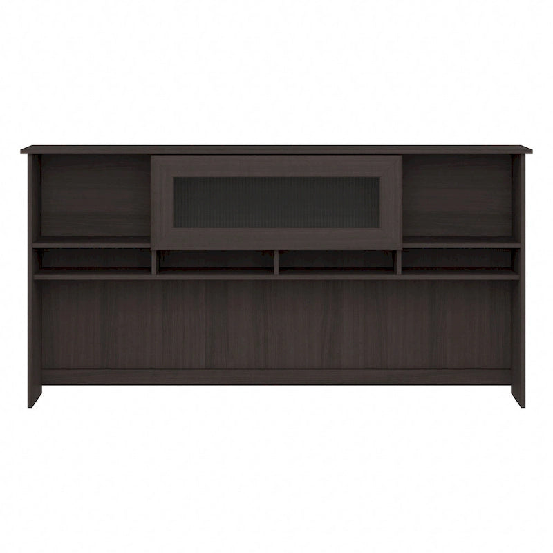 72W Desk Hutch with Fluted Glass Door - 72x12x36 in.