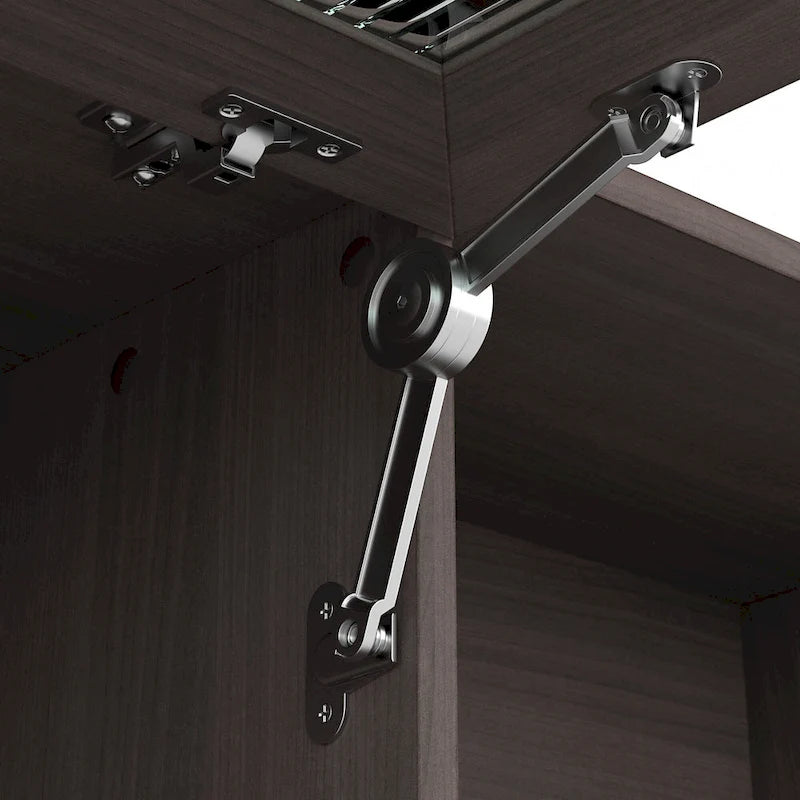 72W-Aufsatzschrank für den Schreibtisch mit geriffelter Glastür - 72x12x36 in.