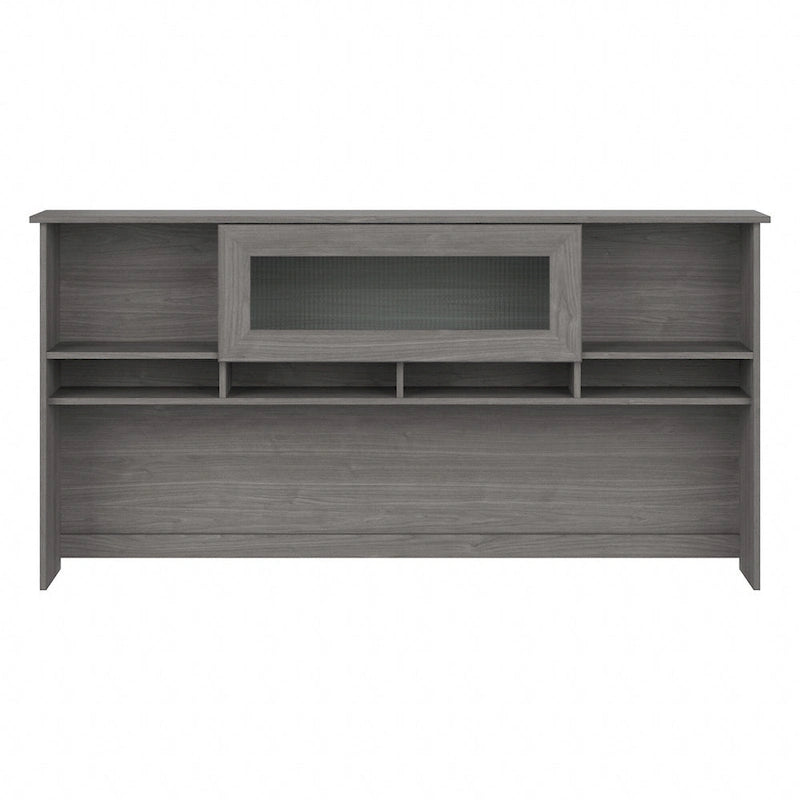 72W-Aufsatzschrank für den Schreibtisch mit geriffelter Glastür - 72x12x36 in.