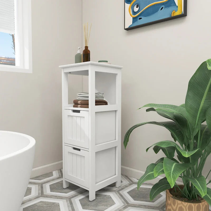Badezimmer-Unterschrank mit 2 Schubladen und 1 Ablageboden