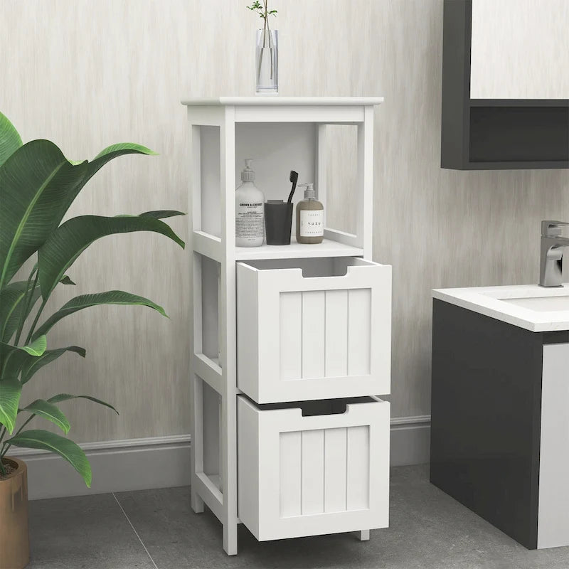 Badezimmer-Unterschrank mit 2 Schubladen und 1 Ablageboden