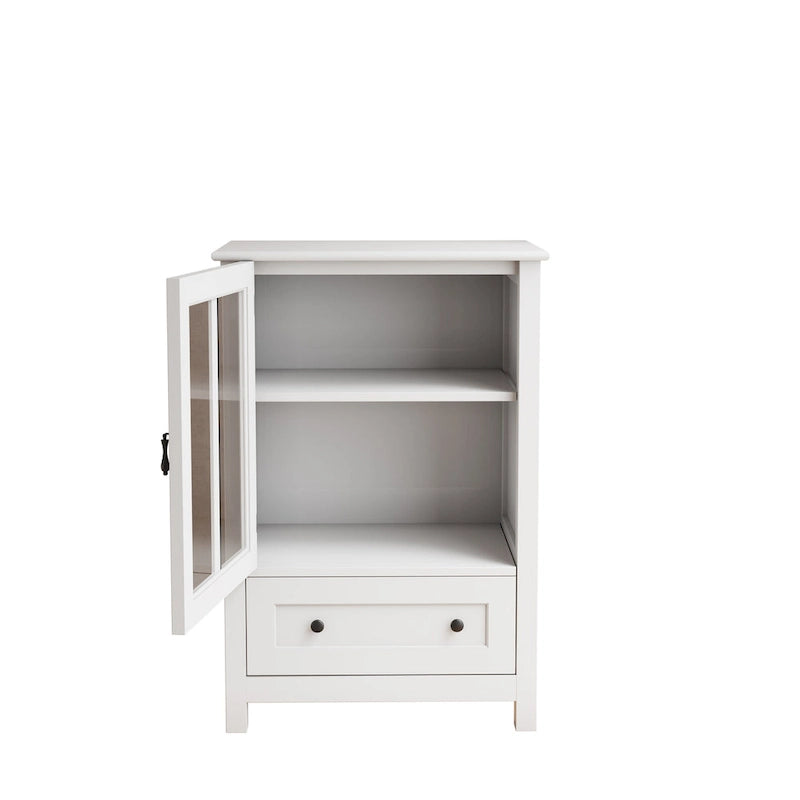 Buffetschrank mit zwei Glastüren und einzigartigem Glockengriff