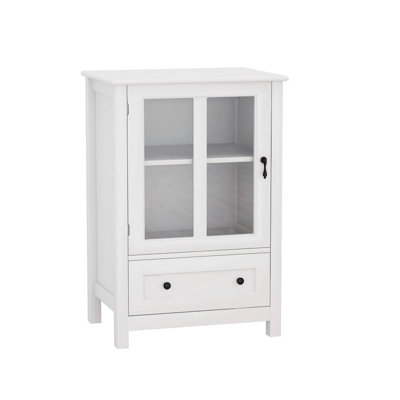 Buffetschrank mit zwei Glastüren und einzigartigem Glockengriff