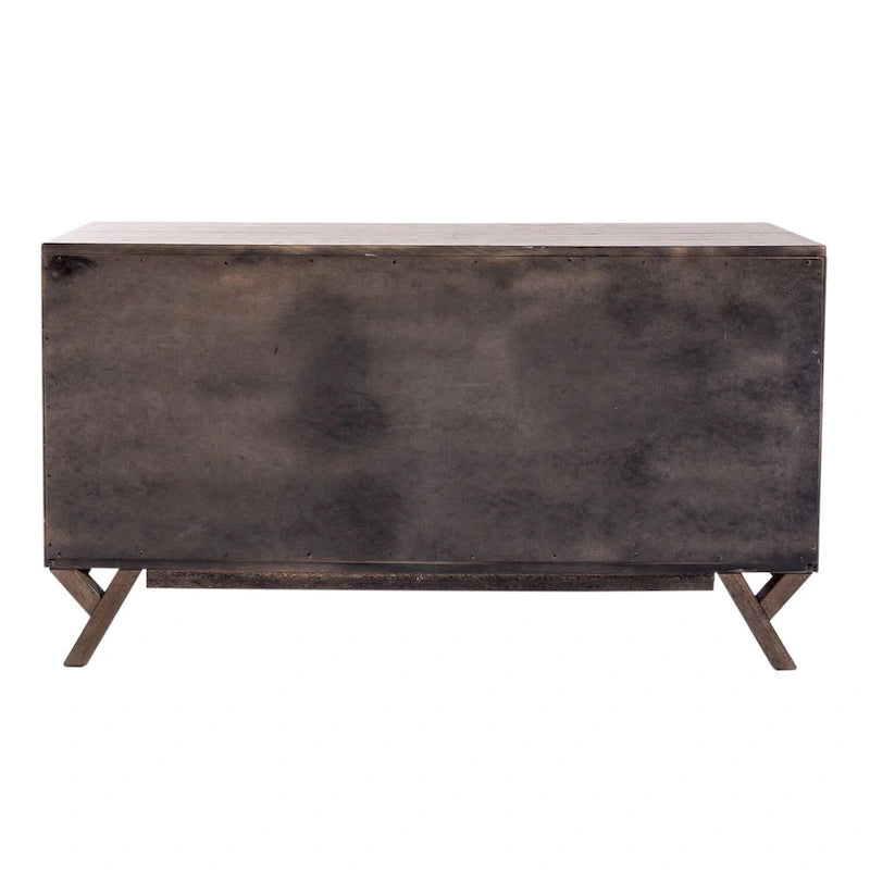Weathered Chestnut Credenza Desk - 54W x 18D x 30H in.