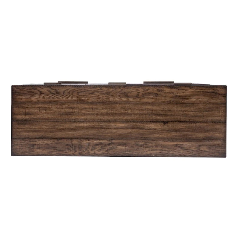 Weathered Chestnut Credenza Desk - 54W x 18D x 30H in.