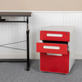 Ergonomic 3-Drawer Mobile Locking Filing Cabinet Storage Organizer