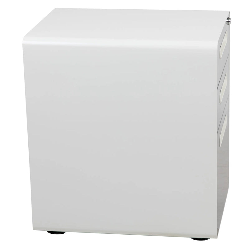 Ergonomic 3-Drawer Mobile Locking Filing Cabinet Storage Organizer