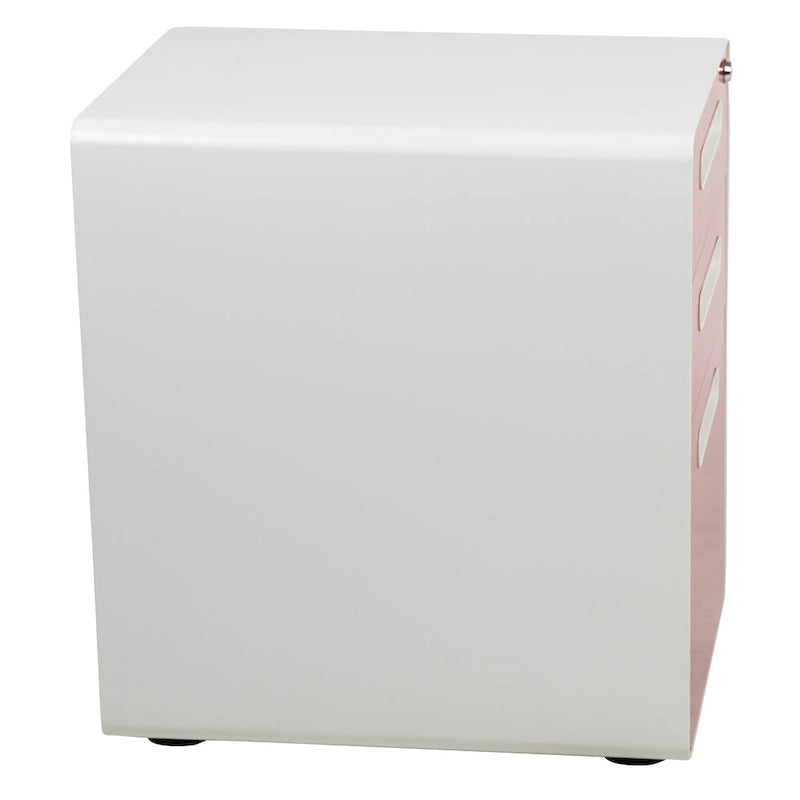 Ergonomic 3-Drawer Mobile Locking Filing Cabinet Storage Organizer