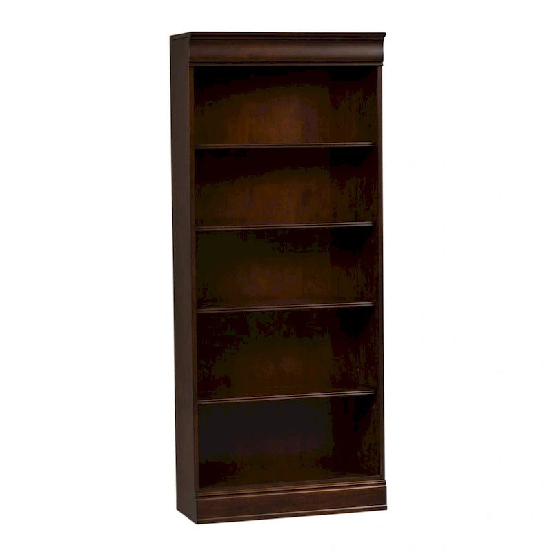 72-inch Bookcase - Cognac Finish, Poplar & Cherry Veneer