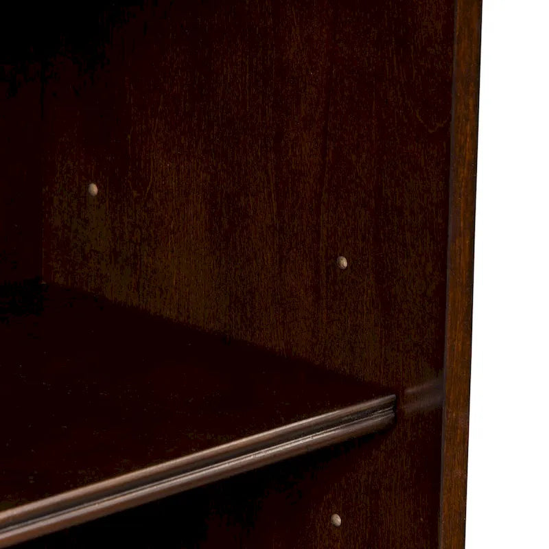 72-inch Bookcase - Cognac Finish, Poplar & Cherry Veneer