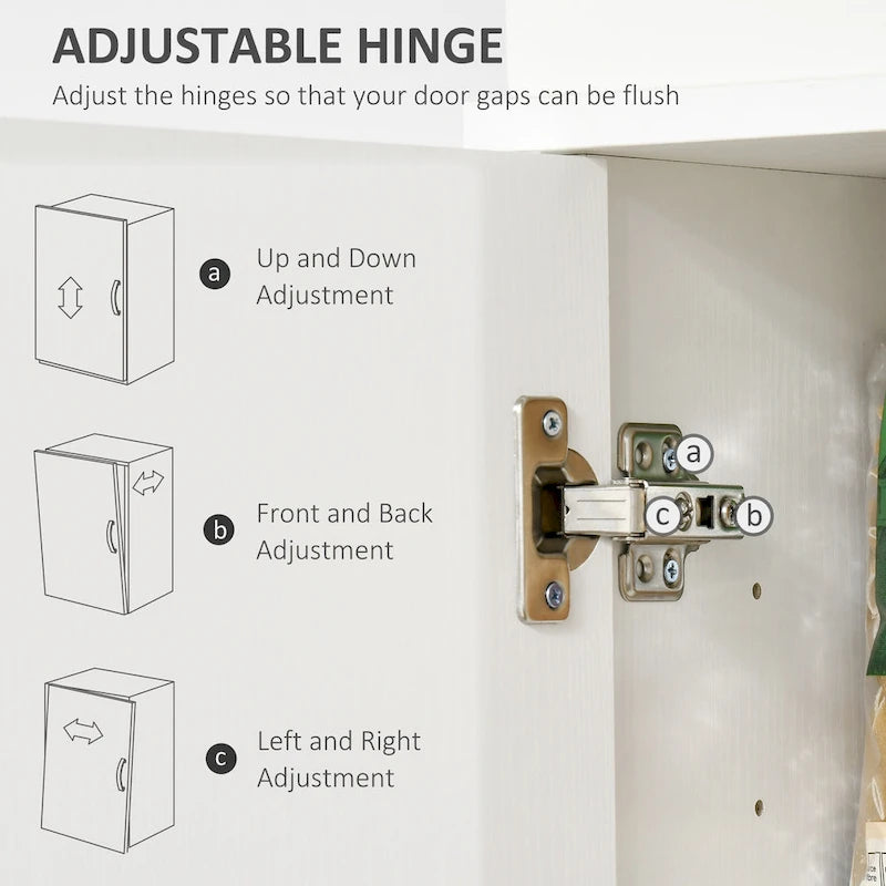 72 Zoll Küchen-Buffetschrank mit Aufsatz und Utensilienschublade - Braun