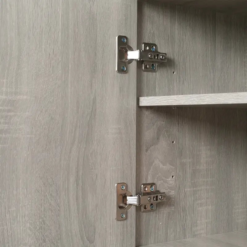 72 Zoll Küchen-Buffetschrank mit Aufsatz und Utensilienschublade - Braun