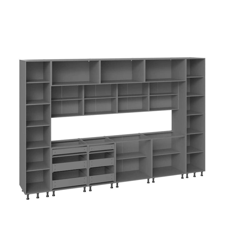 Weiße Hochglanz-Küchenmöbel, 12 Fuß breit - 143x24