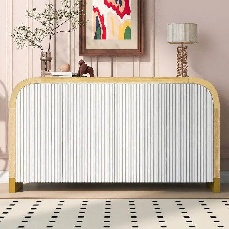 59.8W 4-Door Cabinet with Adjustable Shelves