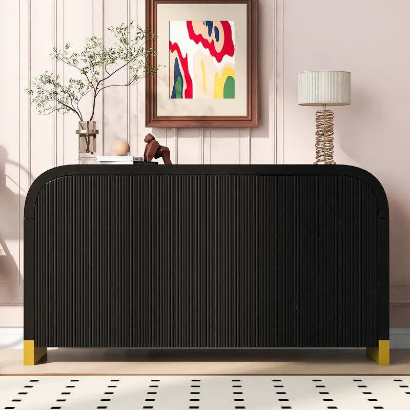 59.8W 4-Door Cabinet with Adjustable Shelves