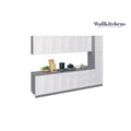 Küchen-Unterschrank-Set in Weiß, matt, 11 Fuß breit - 132x24