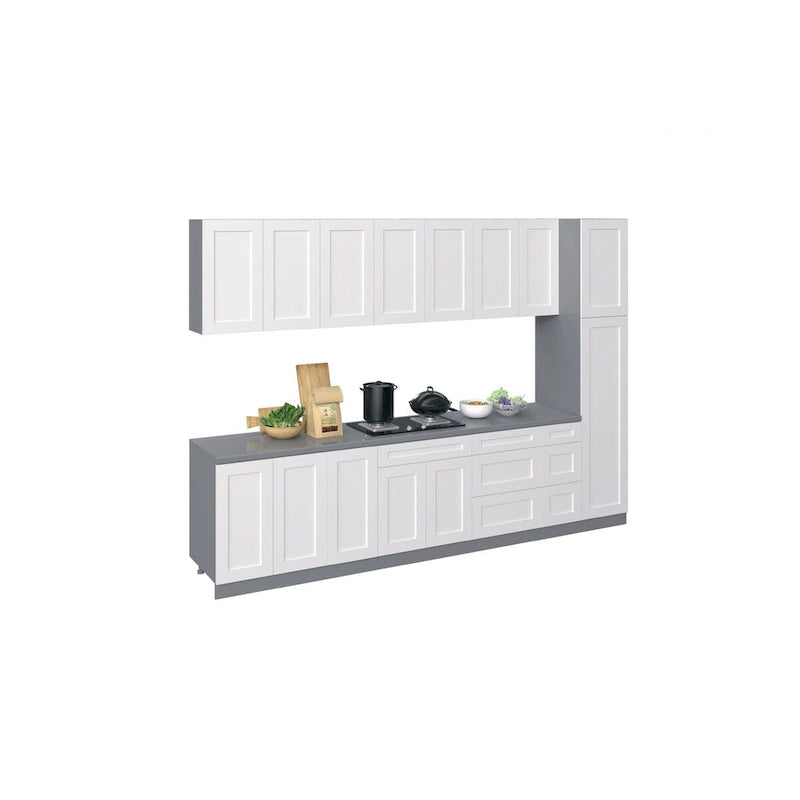 Kitchen Metropolitan Collection White Matte Color Base Size 11Ft Wide - 132x24