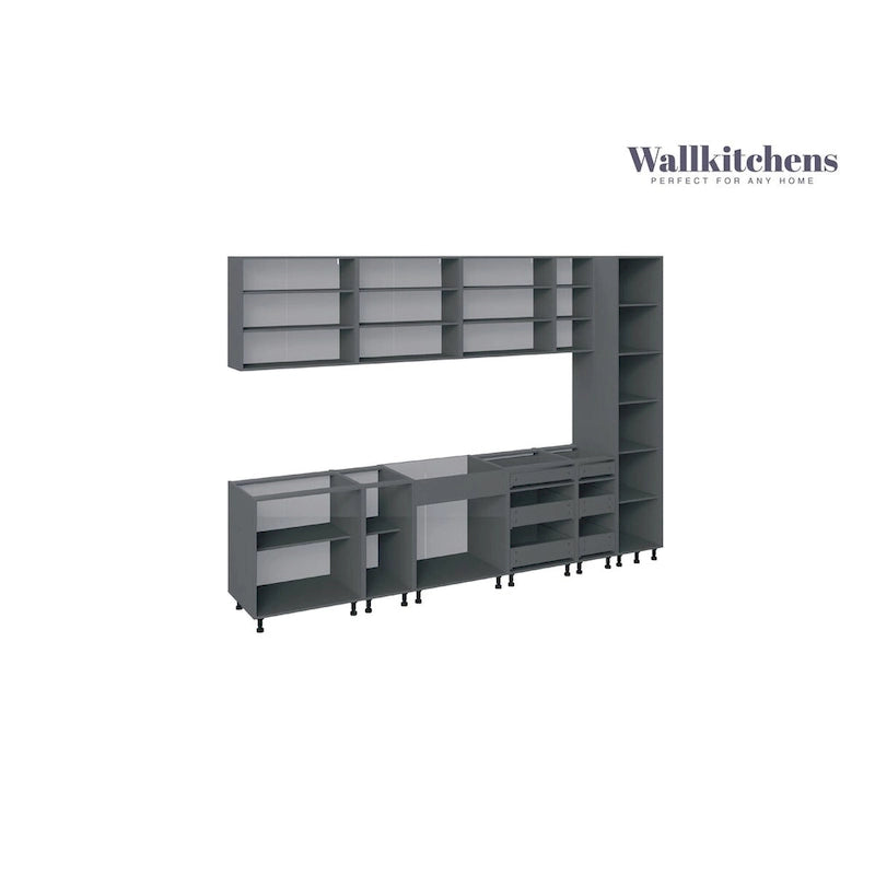Kitchen White Matte Cabinet Set 11Ft Wide - 132x24