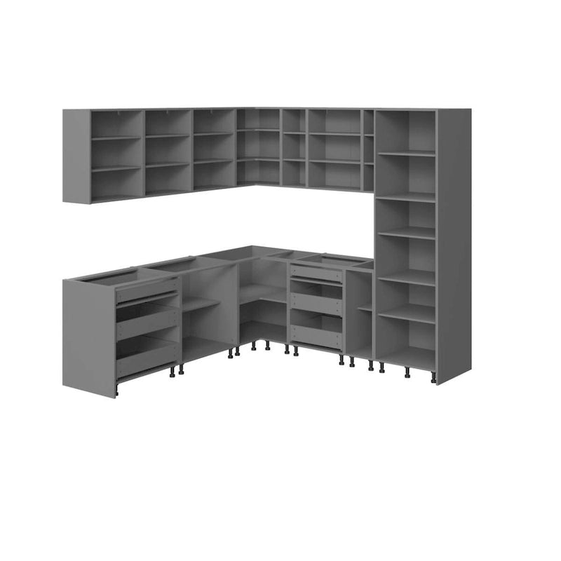 Kitchen Cabinet Set White Matte - 96x96 in. Base Size