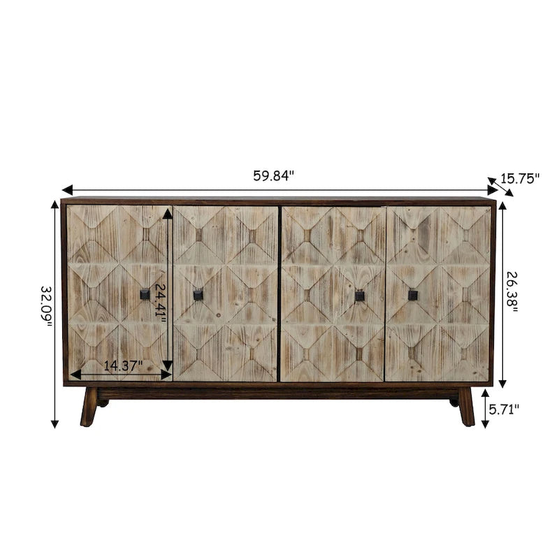 59.84 4-türiges Vintage-Sideboard
