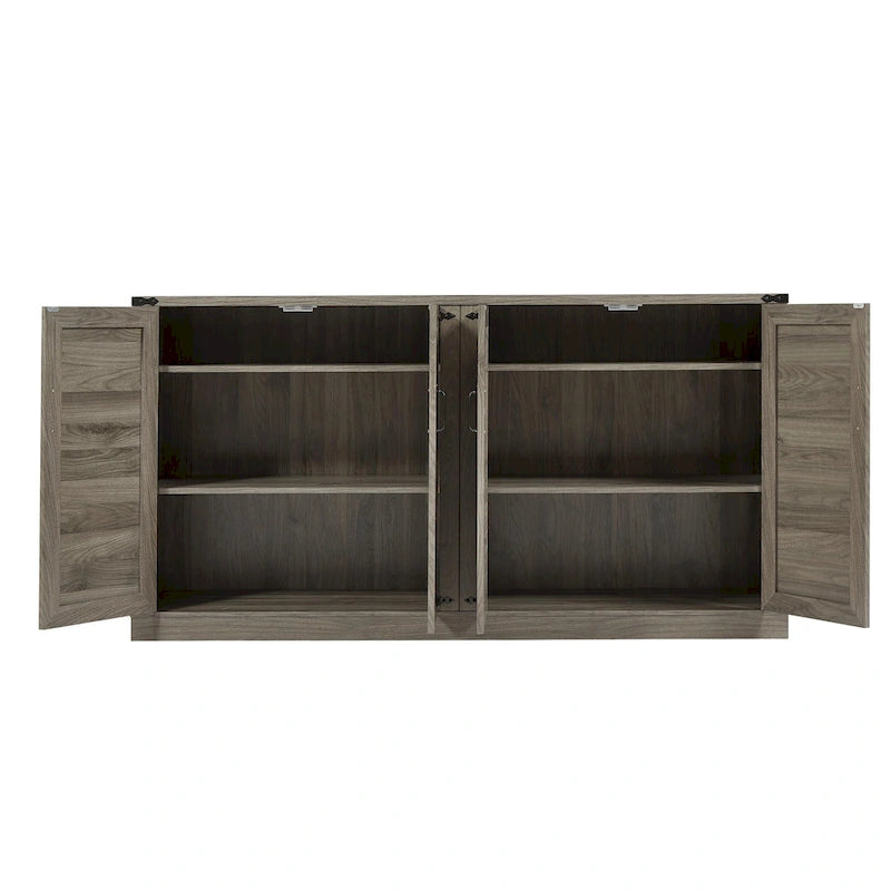 Barn Door Rustic Style Storage Cabinet