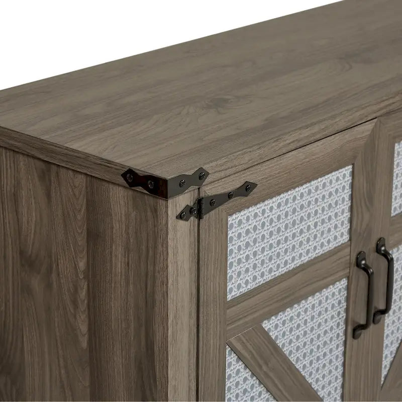 Barn Door Rustic Style Storage Cabinet