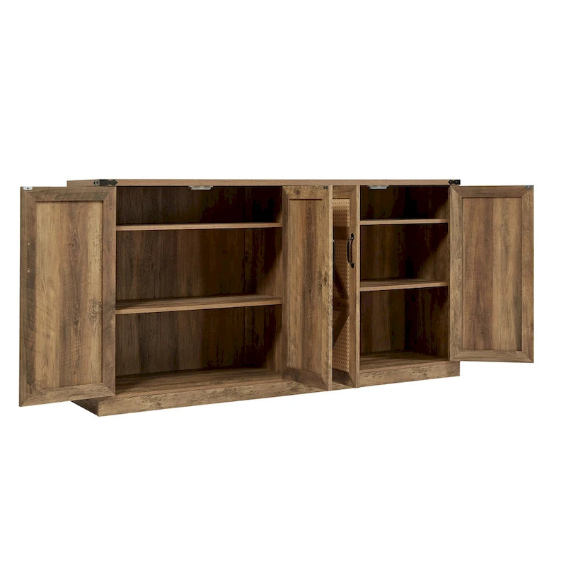 Barn Door Rustic Style Storage Cabinet