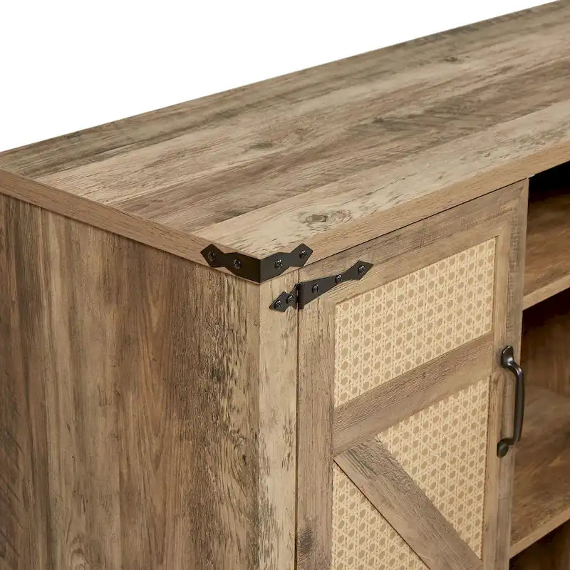 Barn Door Rustic Style Storage Cabinet