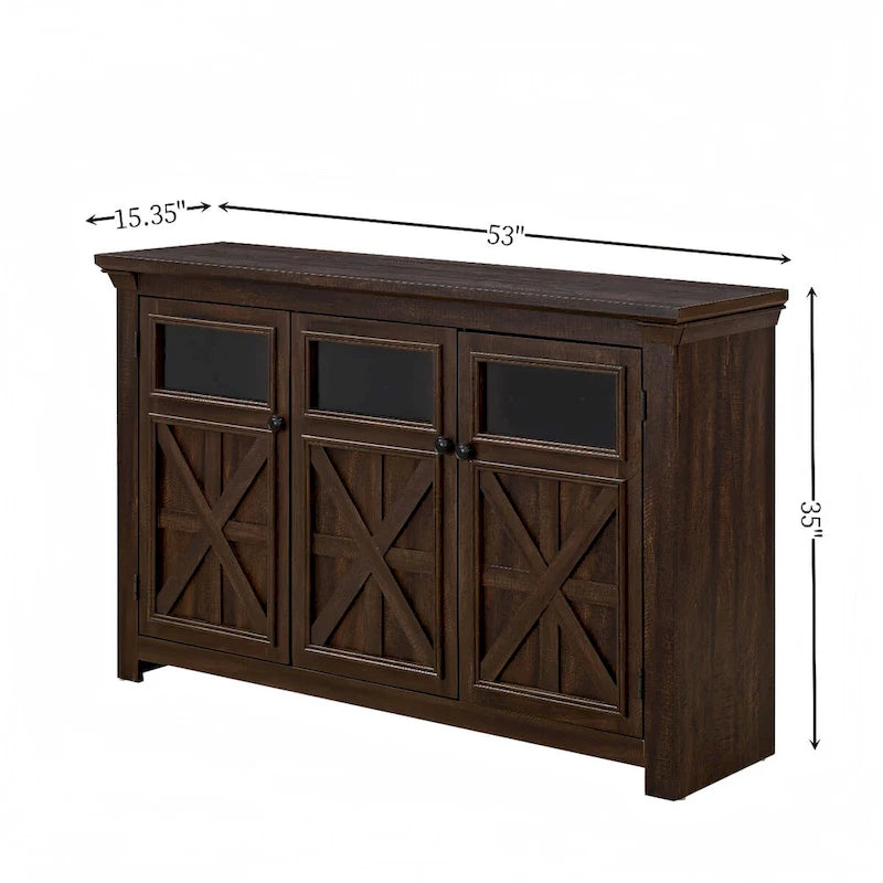 Schrank mit 3 Türen, großer Buffet- und Sideboardschrank