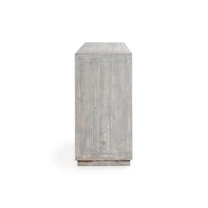 86-inch Reclaimed Pine Sideboard with Grid Pattern