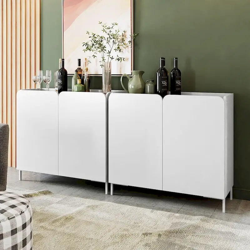 Akzentschrank-Set im Mid-Century-Modern-Stil, 2-teilig - 35.43 x 31.88 x 13.97 in.