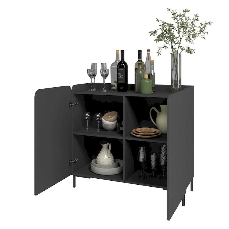 Akzentschrank-Set im Mid-Century-Modern-Stil, 2-teilig - 35.43 x 31.88 x 13.97 in.