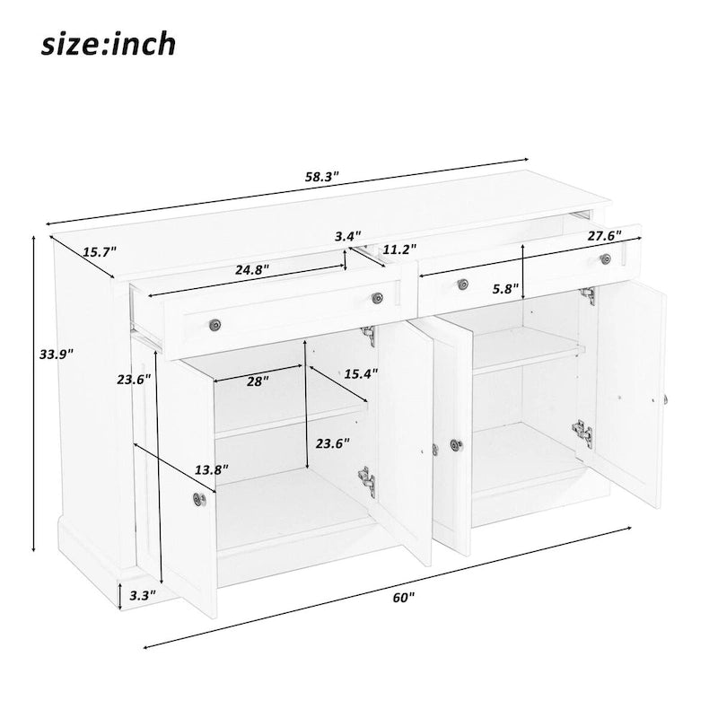 Buffetschrank mit 2 Schubladen
