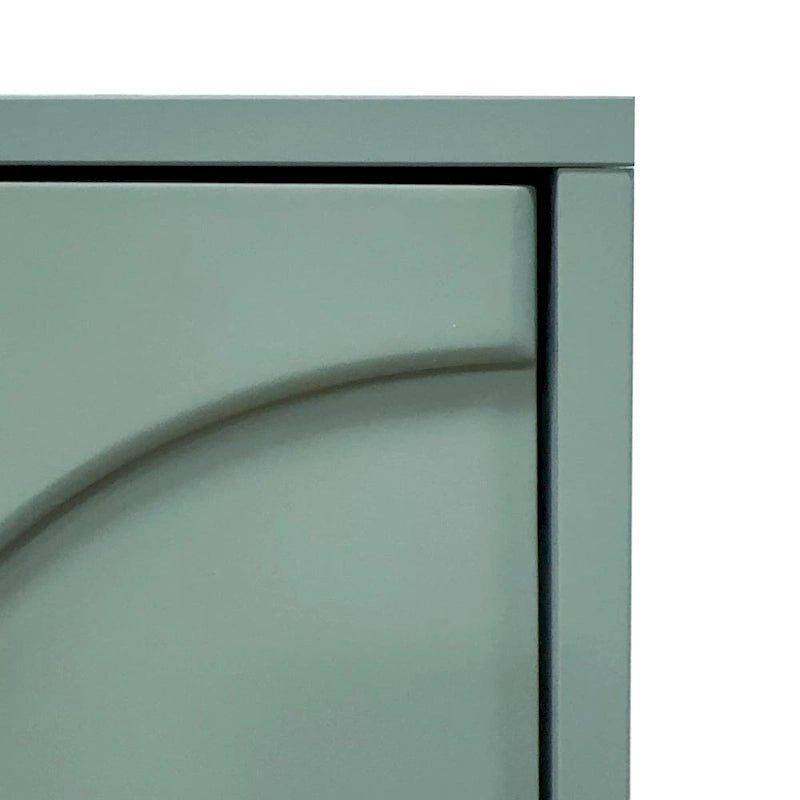 Mintgrün lackierter Schrank mit 4 Glastüren - Sideboard-Buffet