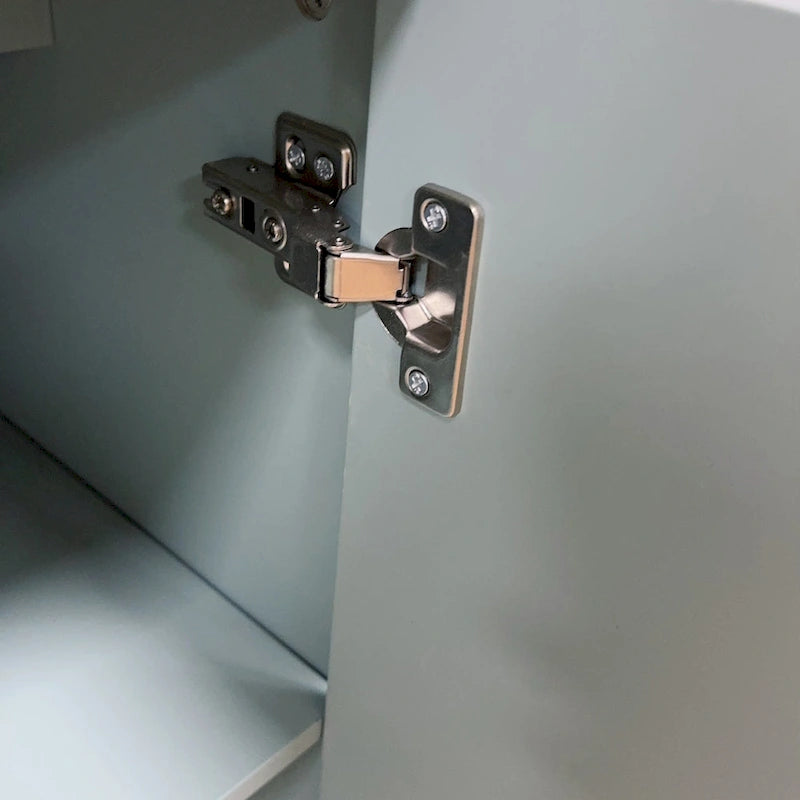 Mintgrün lackierter Schrank mit 4 Glastüren - Sideboard-Buffet
