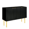Sideboard mit goldfarbenen Metallbeinen, Griffen und verstellbaren Einlegeböden - 47L x 16.5W x 35.5H