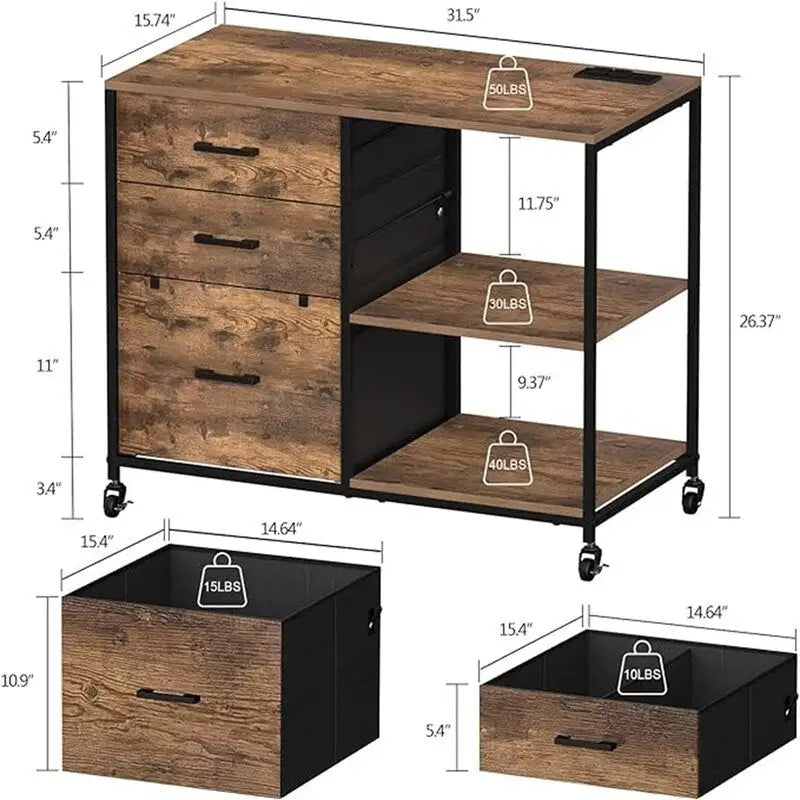 Seitlicher Aktenschrank - 15.75D x 31.5W x 26.37H