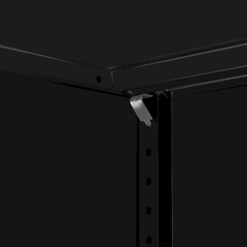 Metall-Aufbewahrungsschrank mit 2 Türen und 2 Einlegeböden, abschließbares Design, ideal für Büro, Garage und Lager