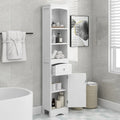 Hoher freistehender Badezimmerschrank mit Schublade