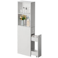 Badezimmer-Aufbewahrungsschrank, ideal zur Aufbewahrung von Toilettenpapier und zur Organisation von Damenhygieneartikeln, mit Schublade und verstellbarem Einlegeboden