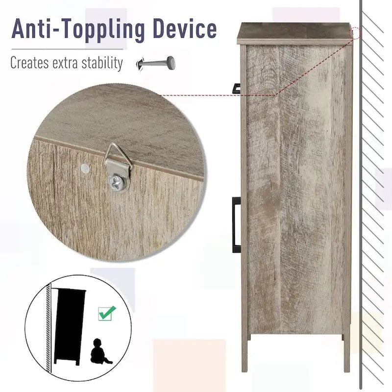 Bathroom Cabinet Storage Cupboard with Drawer and Adjustable Shelf