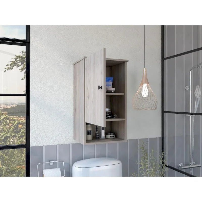 Recessed Medicine Cabinet with Adjustable Shelves - Polished Frameless Mirror