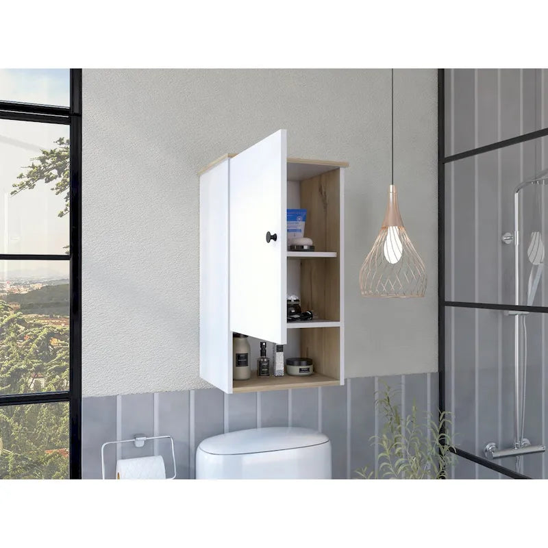 Recessed Medicine Cabinet with Adjustable Shelves - Polished Frameless Mirror