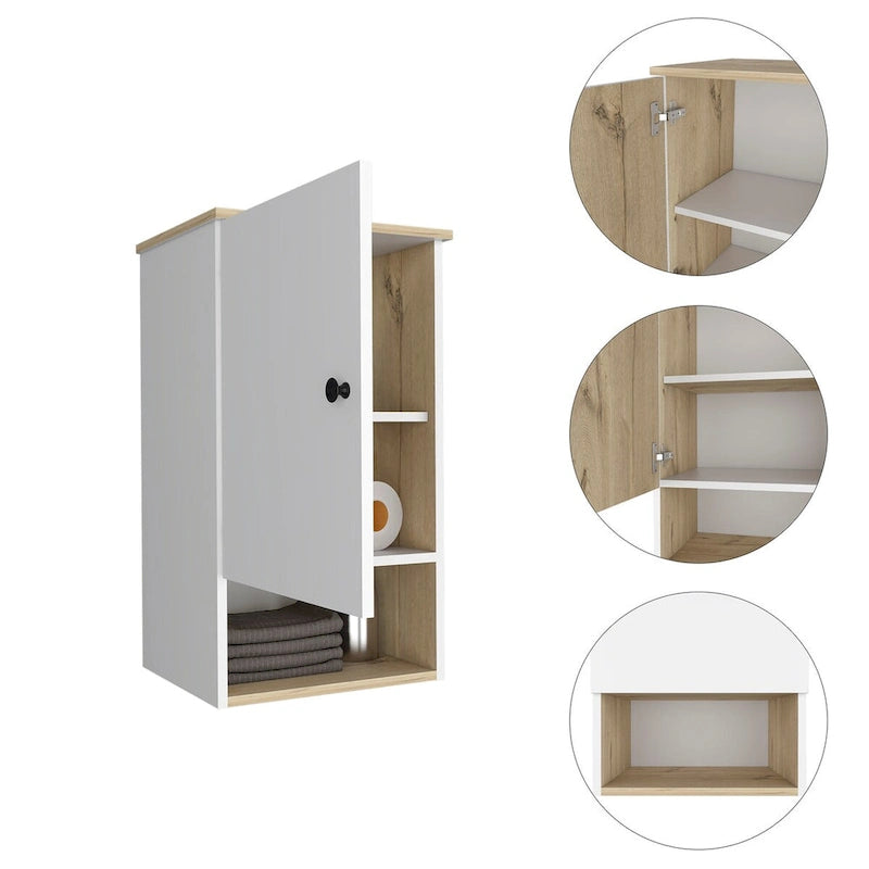Recessed Medicine Cabinet with Adjustable Shelves - Polished Frameless Mirror