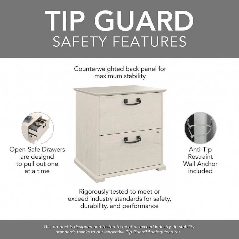 Farmhouse 2-Drawer Accent File Cabinet - 29x23x30 in.